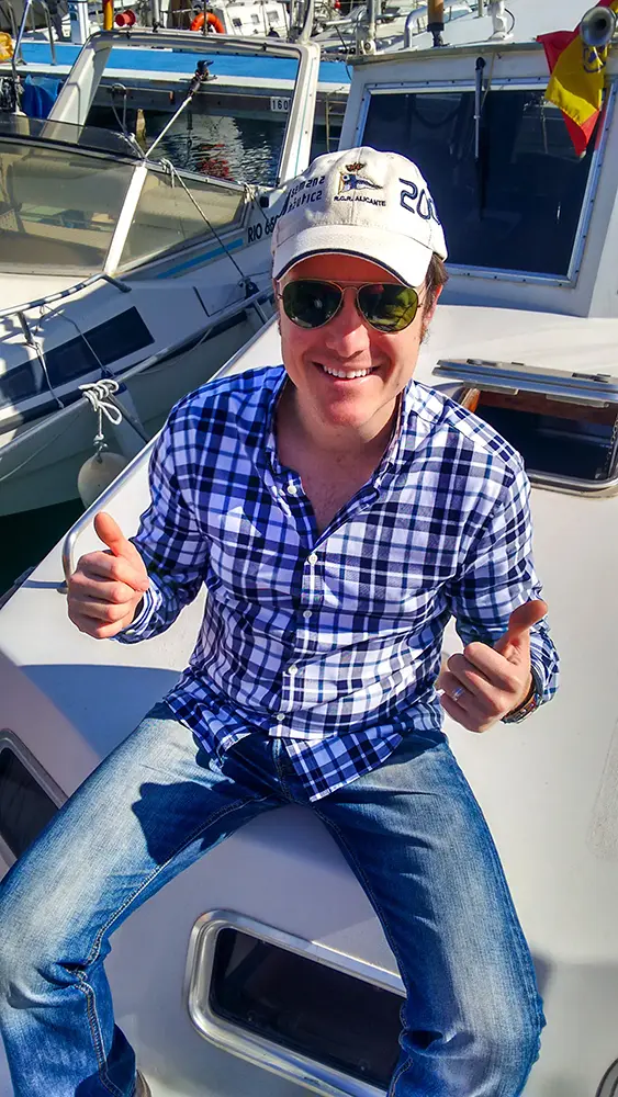 Jero en el barco